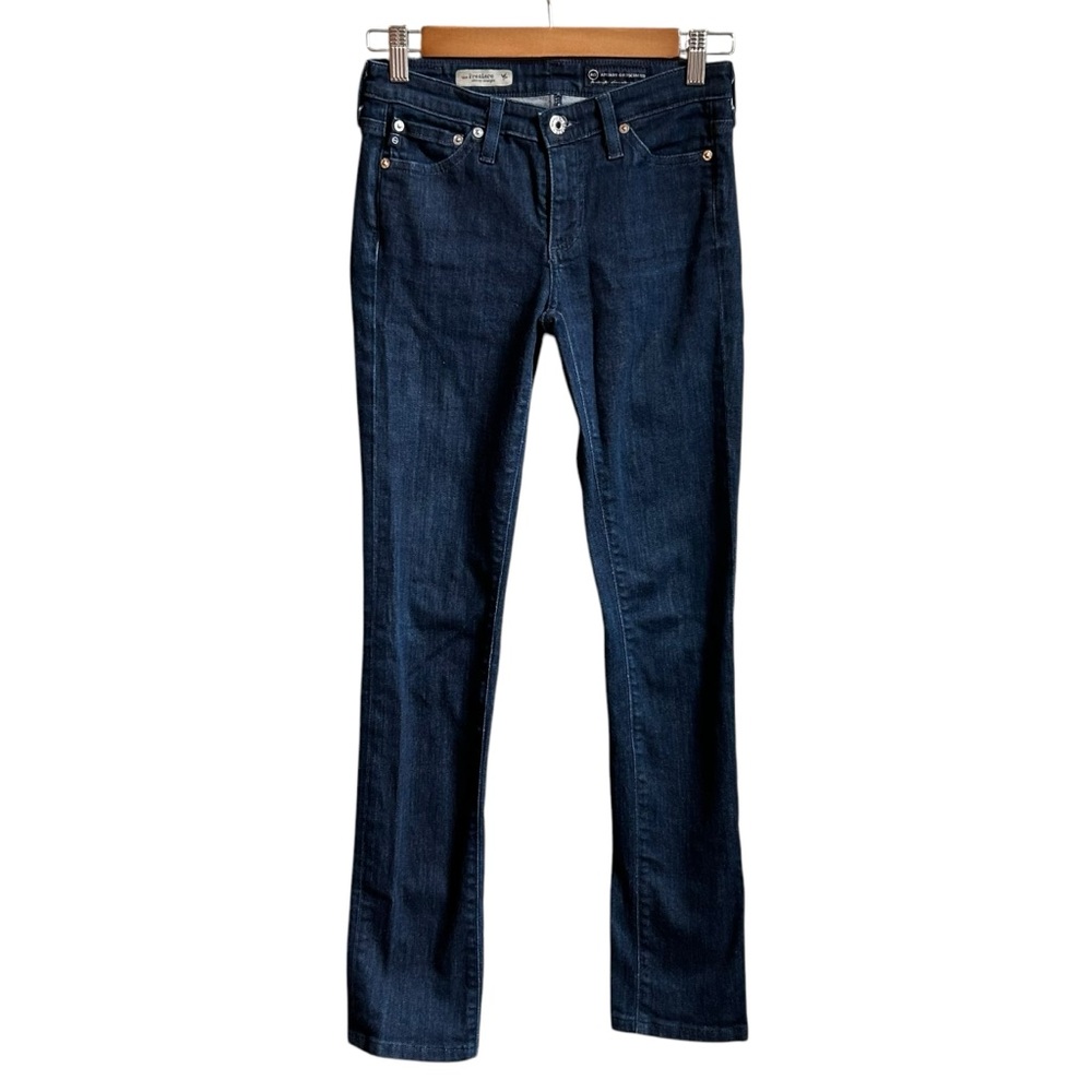 AG Adriano Goldschmied The Premiere Skinny Straight Blue Denim Jeans Size 25 - Picture 2 of 8